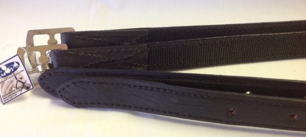 Stirrup leathers reinforced leather